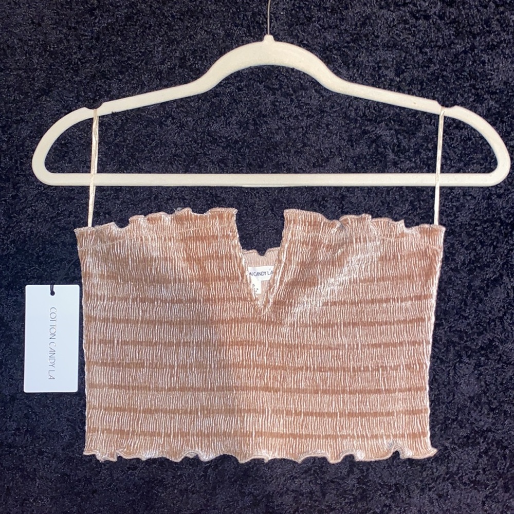 Cotton Candy LA Gold/Neude Crop Top